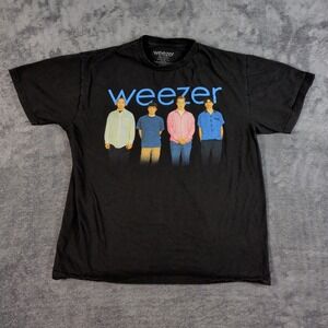 Y2K Weezer Black Graphic Tshirt Size Large